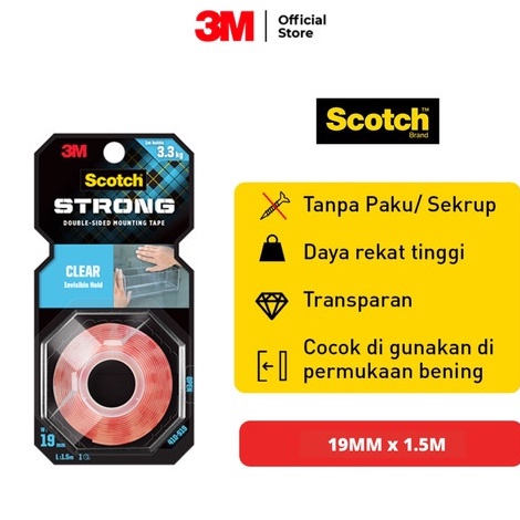 

KODE Y49O Double Tape Scotch Clear strong Mounting Tape 3M 41s19 19mmx15m