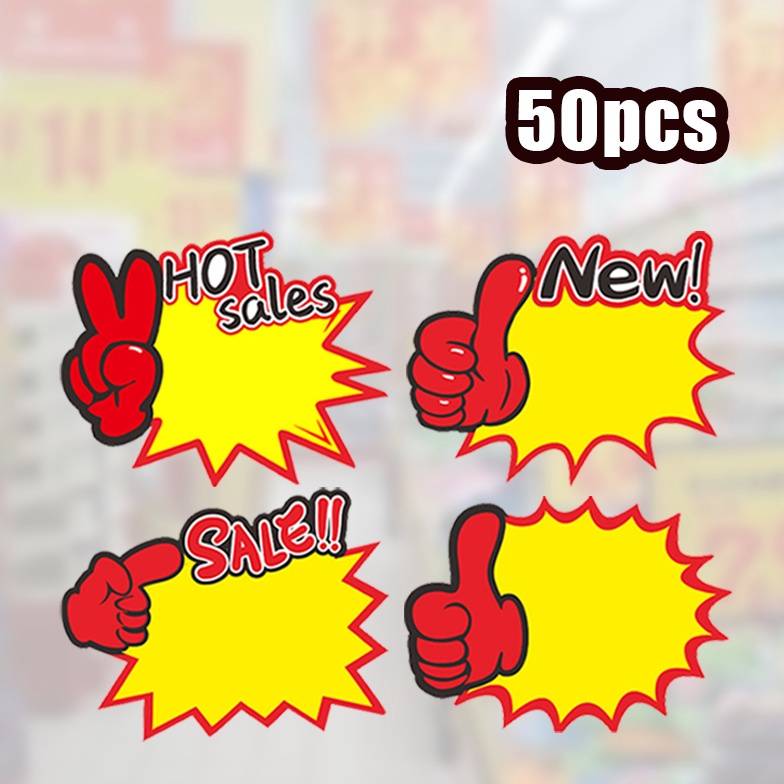 

KODE M2E Kertas Tag Harga 5pcs Pop Card Kartu Promo Price Tag Penjepit Harga Tulisan Promo Sale New Tag Kartu Promosi