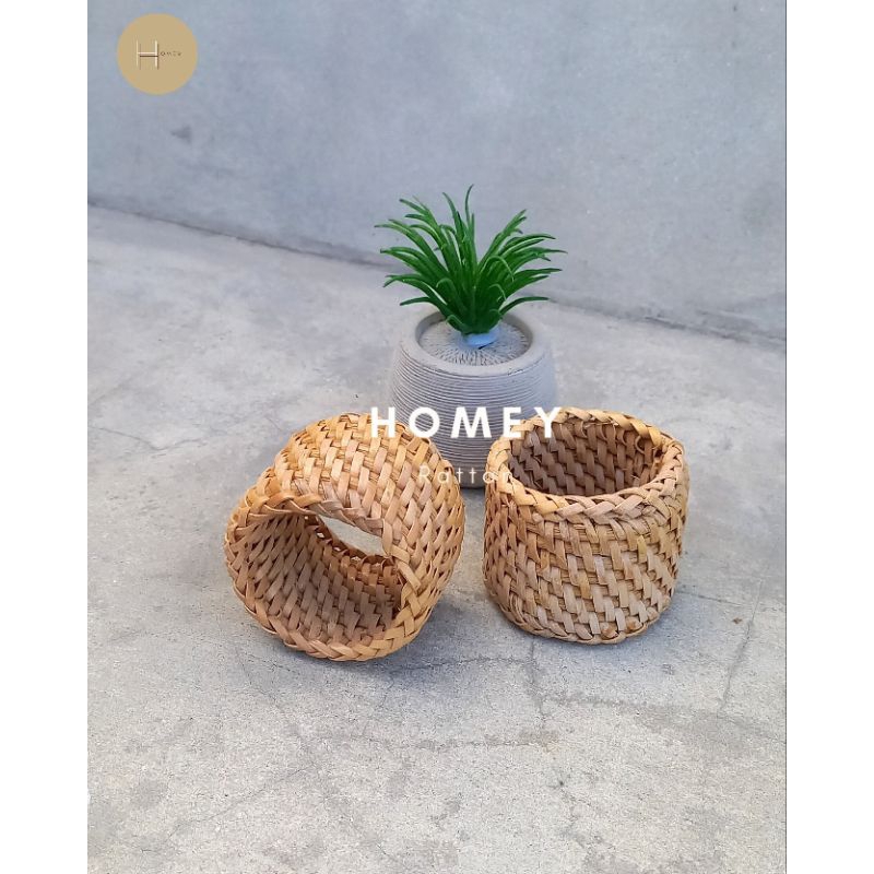 Homey Rattan | NAPKIN RING|  Kerajinan Rotan | Rotan asli Lombok