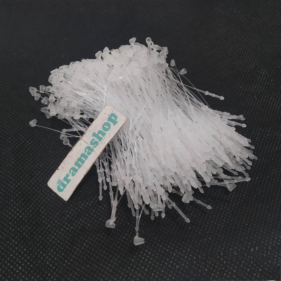 

PAKET INSTAN loop pin lock pins tali plastik hang tag merk label baju pendek 3inch DRAMASHOP