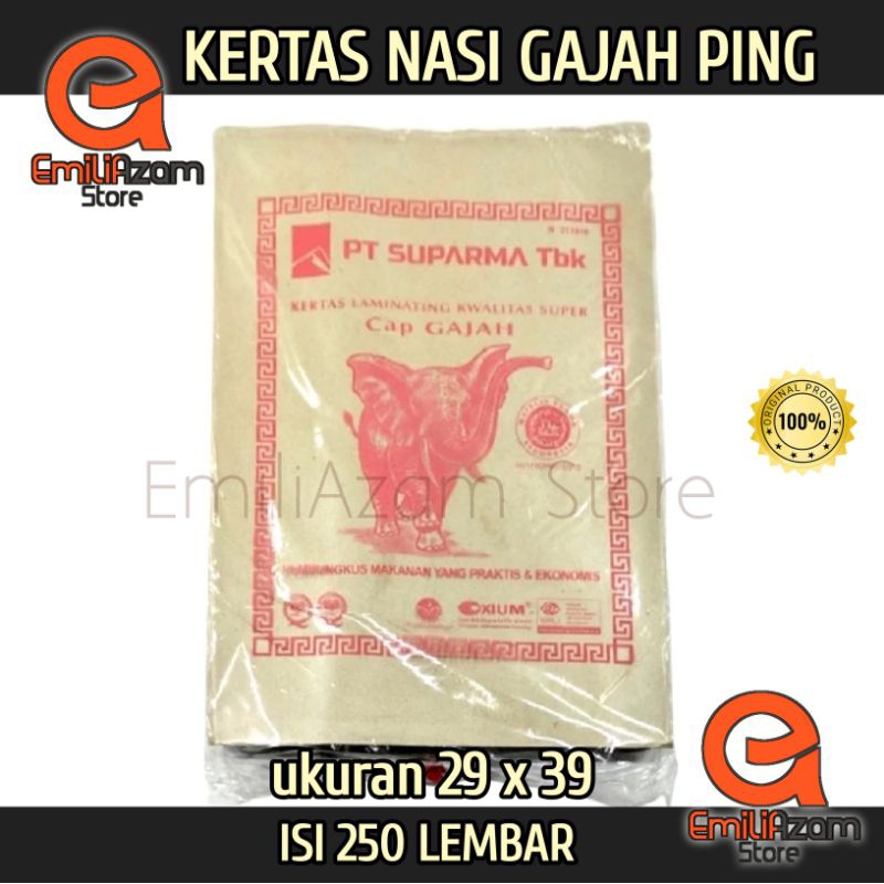 Kertas Nasi Gajah Pink isi 250 merah / kertas pembungkus nasi cap gajah