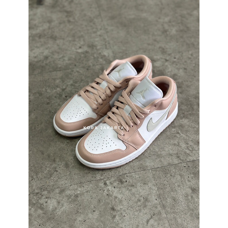 Air Jordan 1 Low Crimson Tint Beige Women Original 100% Brand New In Box
