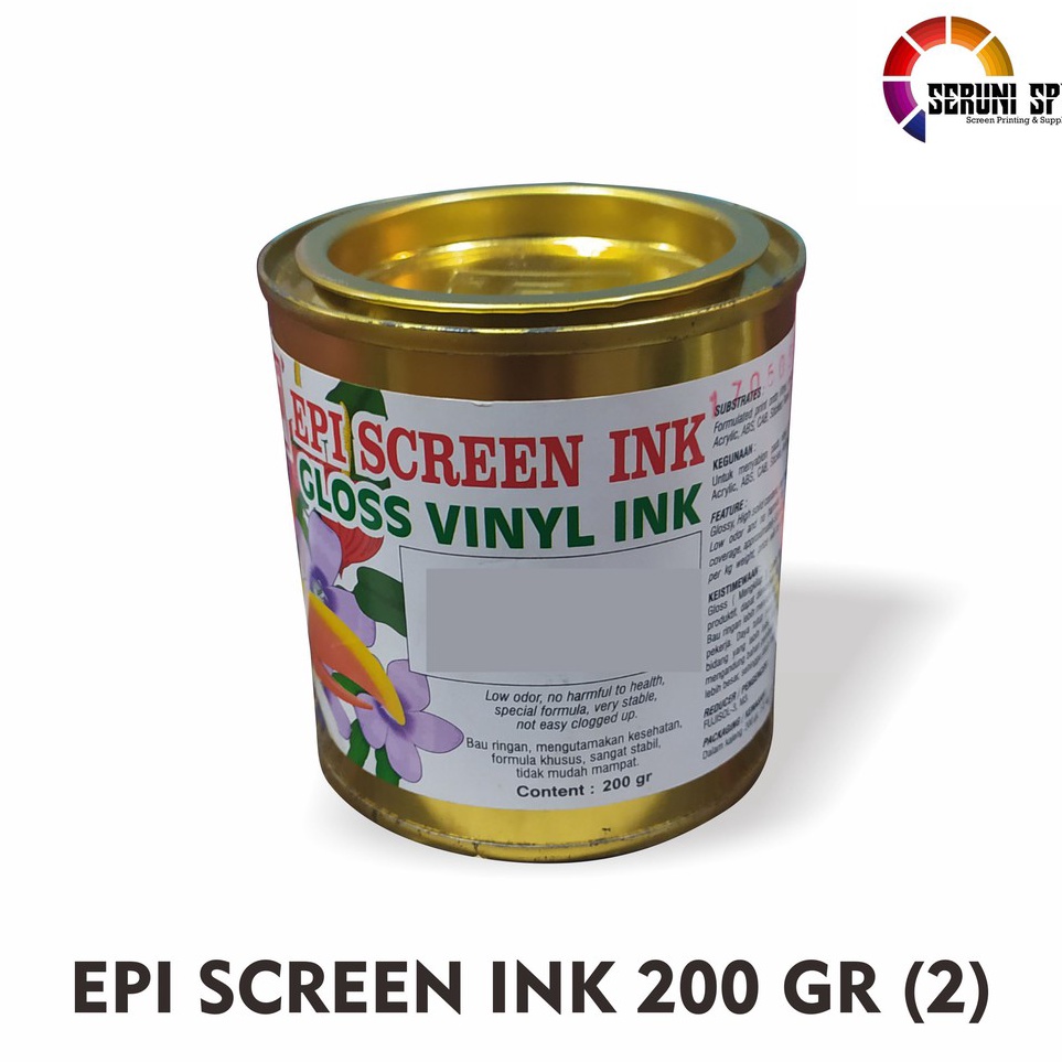

KODE C93S Vinyl Epi Screen Ink Cat PVC Oil Base Sablon Kuas 2 GR Seri Warna 2