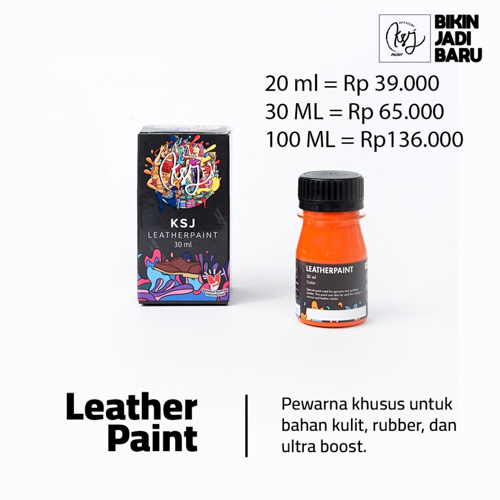 

KODE T94R Cat Sepatu Cat Tas KSJ Leather Paint
