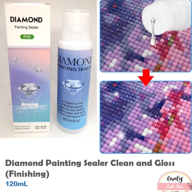 

KODE V36E 12ml DIY Diamond Painting Conserver Sealing Glue Permanent Hold Shine Effect Sealer Brightener for 5D Diamond Painting