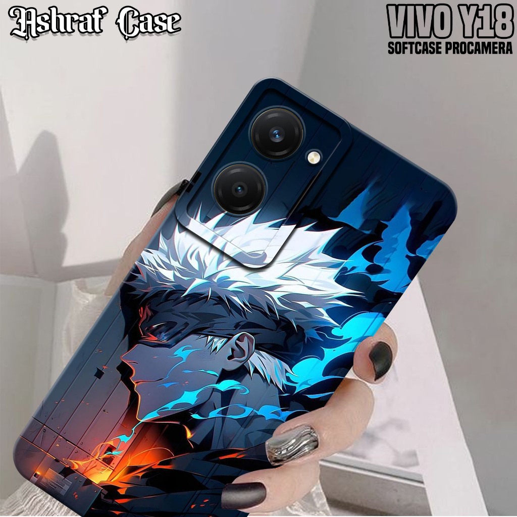 Case VIVO Y18 - Casing Hp VIVO Y18 Terbaru Motif Gojo Satoru - Silikon Hp VIVO Y18 - Softcase Hp VIV