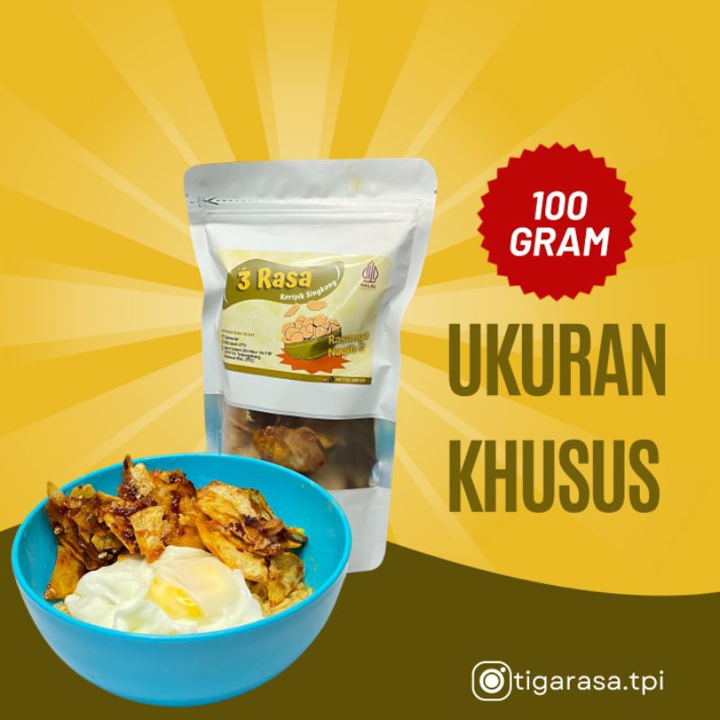 

Keripik Tiga Rasa Varian Kunyit