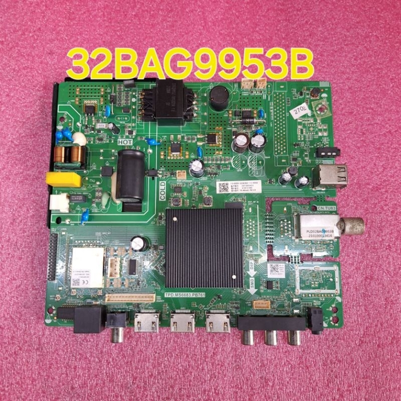 MB / Mobo / Mainboard / Motherboard Polytron PLD 32BAG9953B 32BAG9953 PLD32BAG9953B