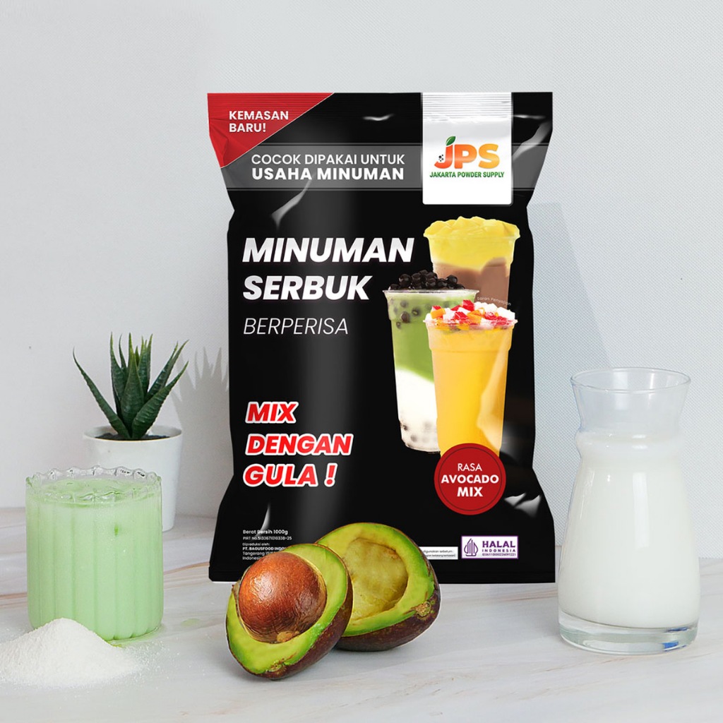 

JPS Mix Avocado 1 kg Bubuk Minuman Dengan Gula / Serbuk Berperisa Alpukat