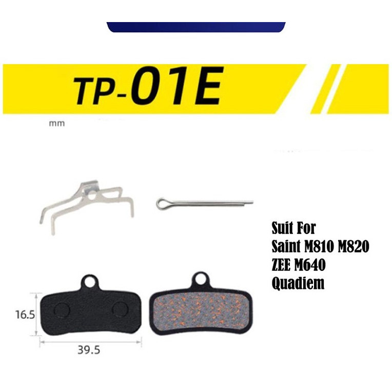 Toopre TP-01E Kampas Rem Brake Pad Saint M810 M820 ZEE M640 Quadiem