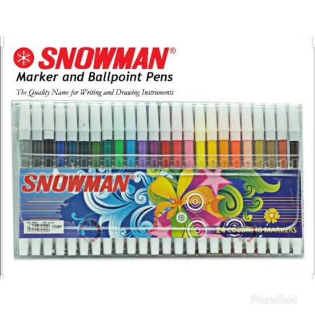 

MURAH MERIAH Spidol 24 warna SNOWMAN