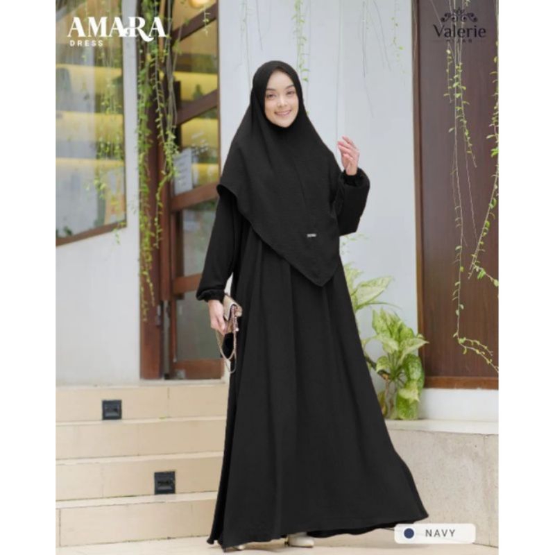 Hot Deals ( Harga Grosir ) Gamis Syari Set Hijab Amara Bahan Crinkle Airflow Premium Dress Busui