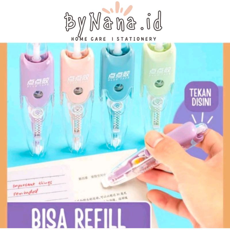 

Bynana.id - GLUE TAPE MEKANIK | LEM ROLLER KERTAS | LEM SCRAPBOOK | DOUBLE TAPE
