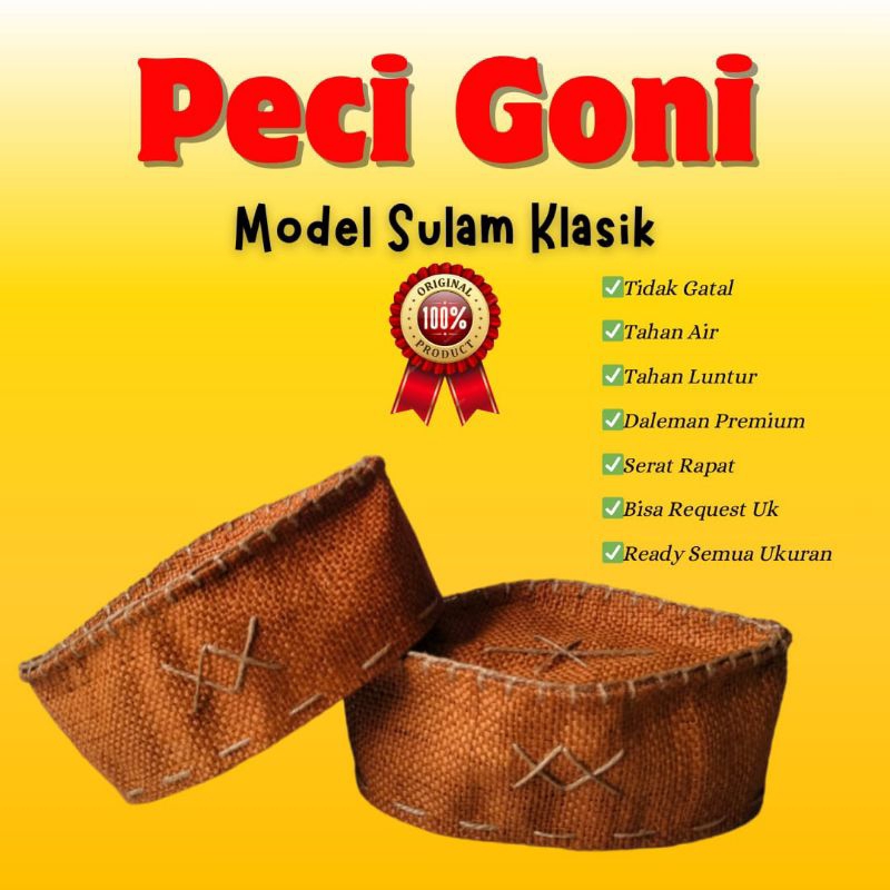 Peci Goni Motif / Kopiah Goni Motif / Songkok Goni Motif