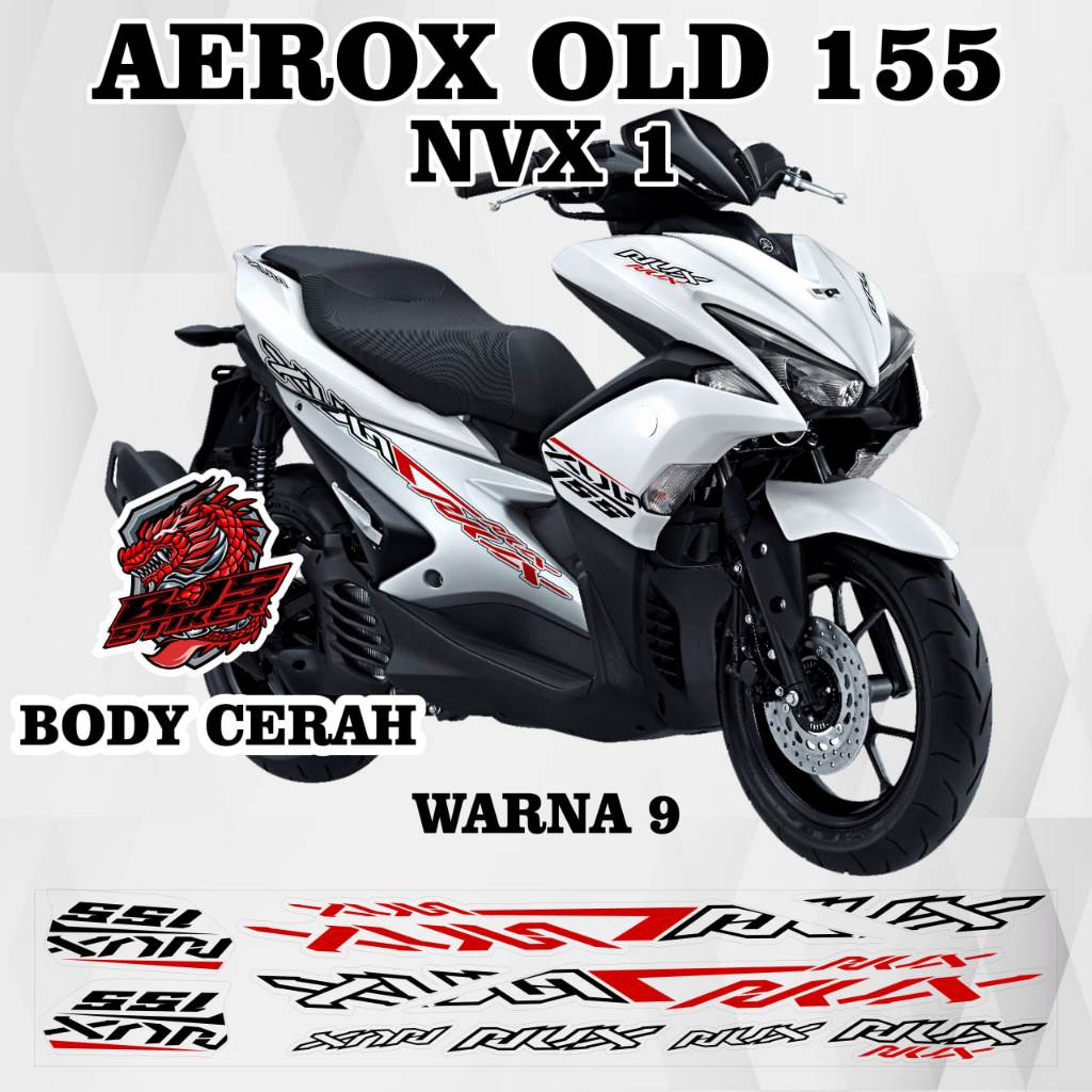 Stiker Aerox old155 2017-2022 / Striping Aerox old 155 2017-2022 / Stiker Sticker Decal transparan u