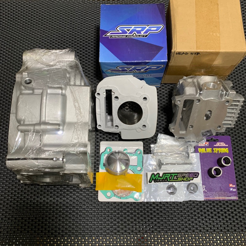 PAKET BORE UP JUPITER Z 130CC CRANKCASE - BLOK SRP - PISTON FORGING - KLEP TITANIUM - RETAINER TITAN