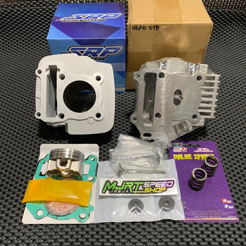 PAKET BORE UP JUPITER Z 130CC BLOK SRP CERAMIC - PISTON FORGING - KLEP TITANIUM - RETAINER TITANIUM 