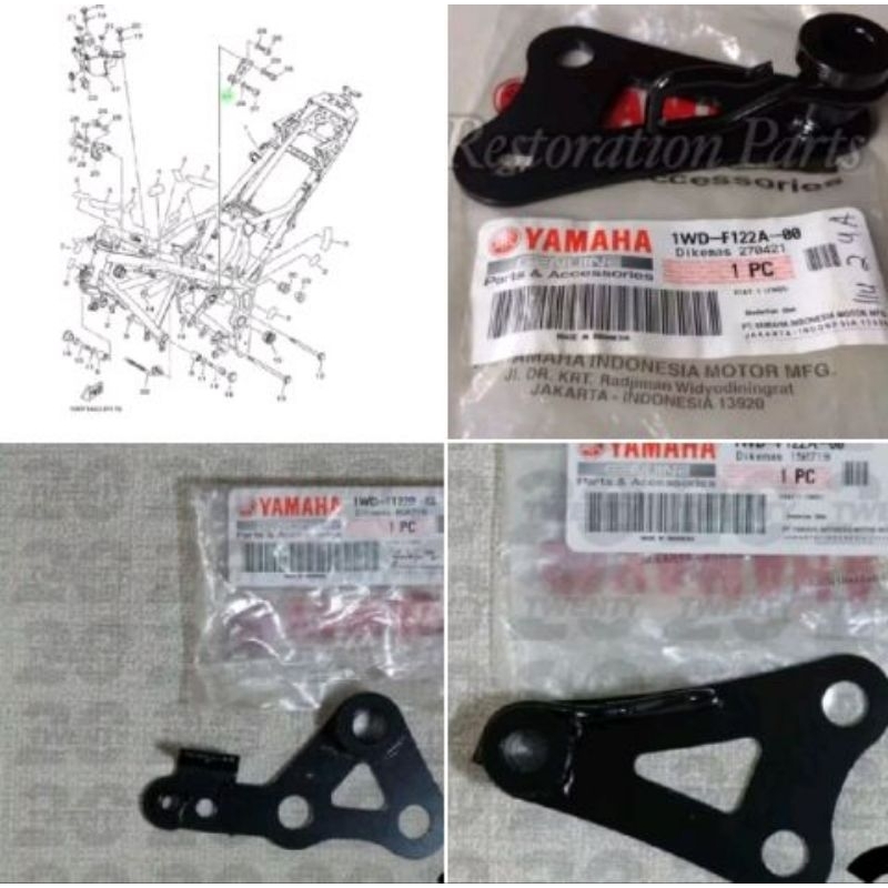 BRACKET RANGKA BODY MT25 R25 ORIGINAL