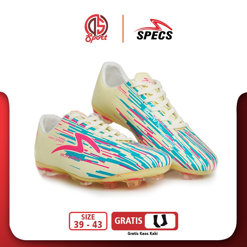 New Product Sepatu Sepak Bola Specs Lightspeed Reborn Ls Fg Hitam Polos 39-43