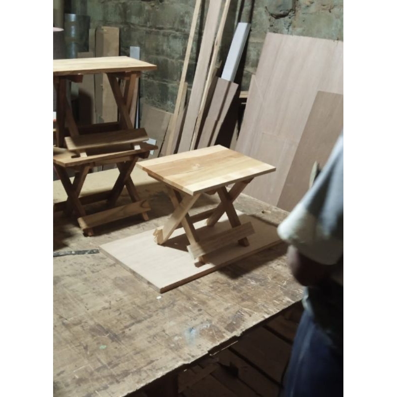 meja lipat kayu portable DAMPAR NGAJI