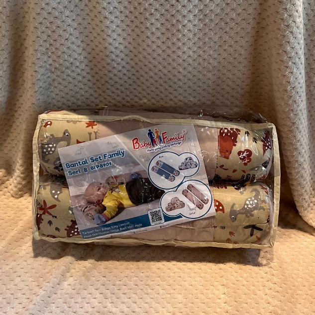[GIFT/KADO] Baby Family - Set Bantal Peyang Bayi + Guling Baby Dino Fun Series
