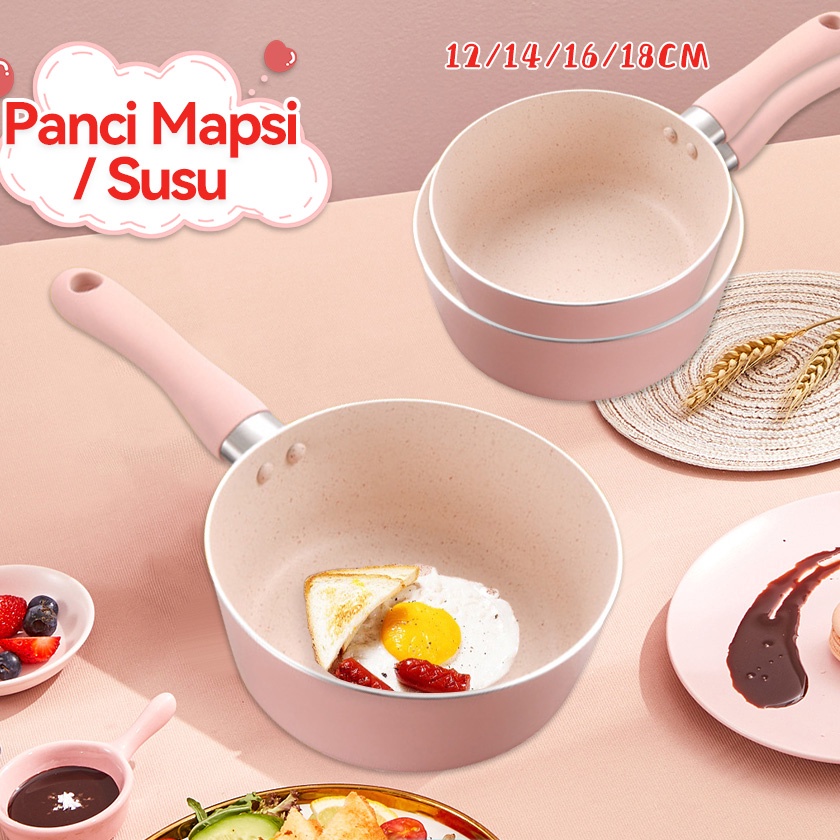 KP8 Mumystation 12141618Cm Panci Milk Pot Panci Susu Anti LengketPanci Mpasi Rebus Enamel