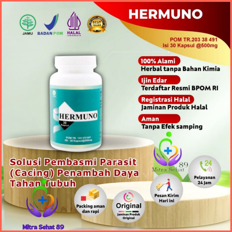 HERMUNO ASLI 100% ORIGINAL OBAT HERMUNO OBAT ANTI PARASIT DALAM TUBUH  AMPUH TERBUKTI KHASIATNYA