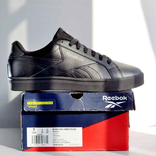 REEBOK  Royal Complete 3 Low - Size 39 / 25 cm - Full Black - Tennis