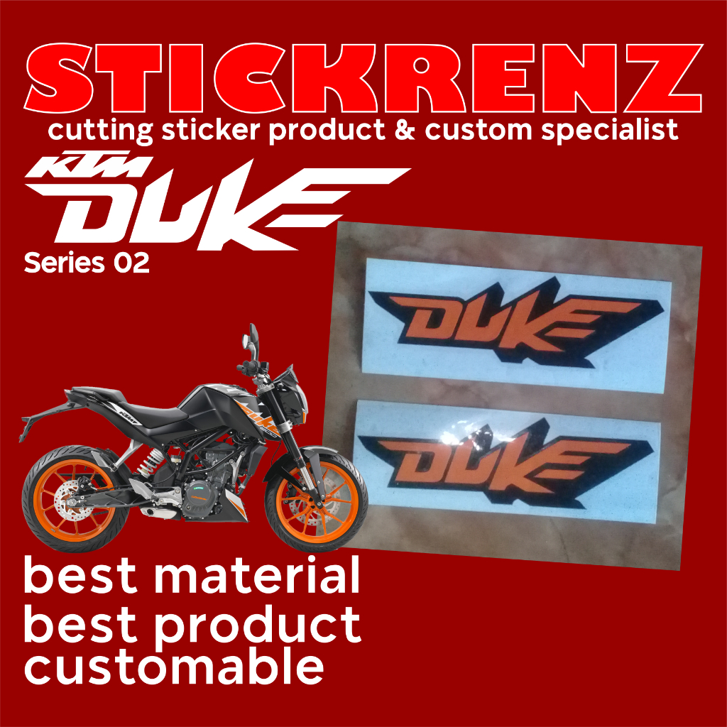 Cutting Sticker Body Motor KTM Duke 02 Custom
