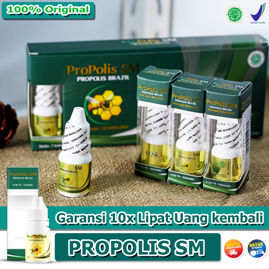 Propolis SM - Propolis Brazil Asli Original - Golden Propolis Brazillian - Obat Tetes Herbal Multi K