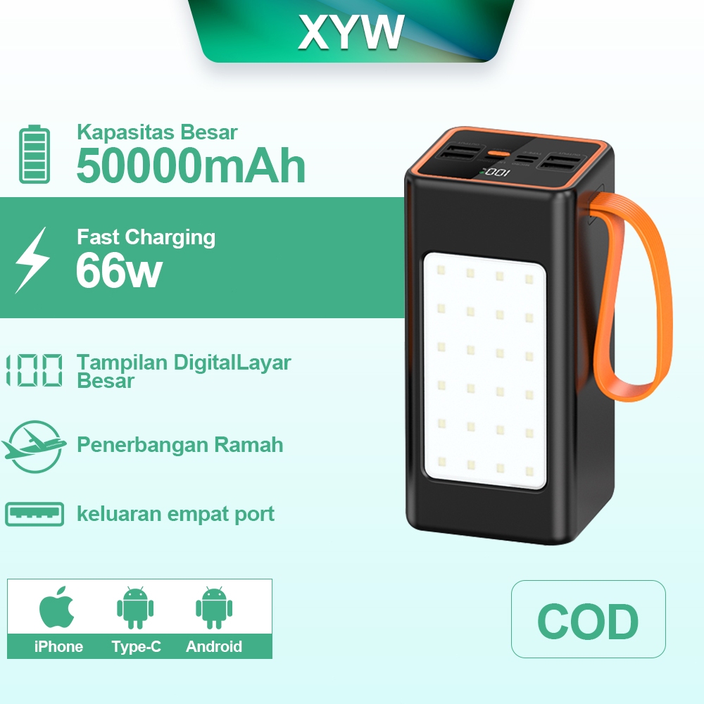 Powerbank super fast charging power supply 66W 40000mah 60000mah Portable outdoor power bank