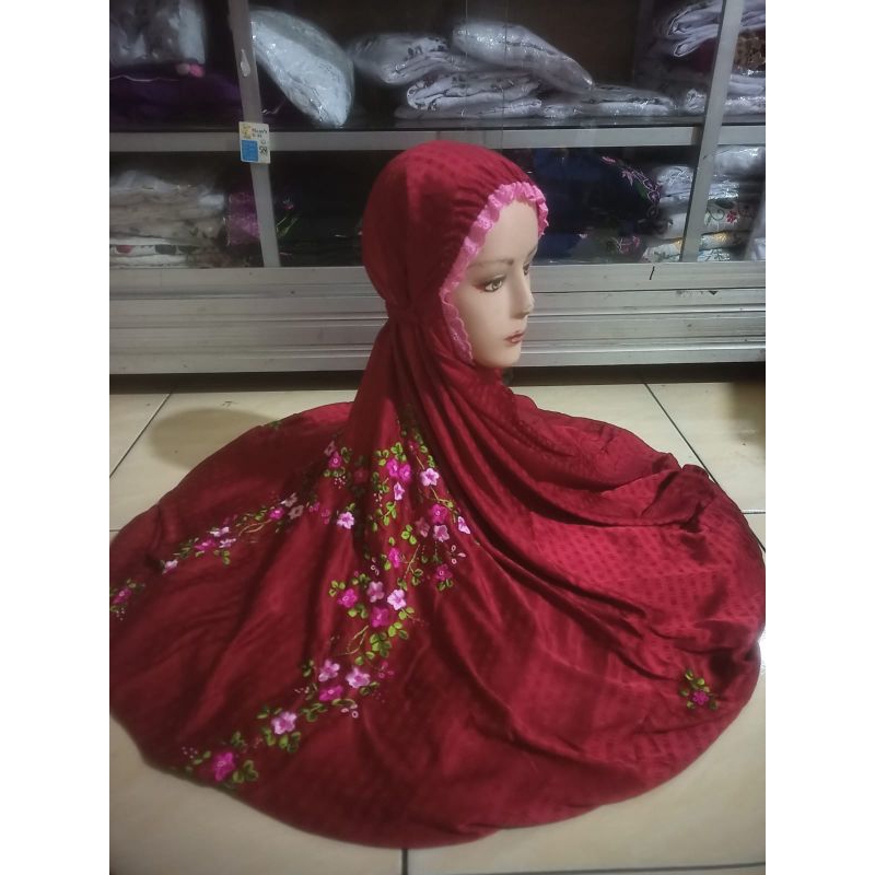 Mukena Terusan Sutra Blitz Sulam