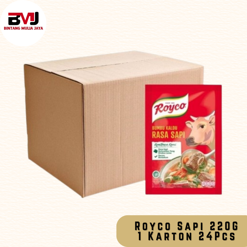 

Royco Bumbu Kaldu Penyedap Rasa Sapi (220g) / 1 Karton Isi 24