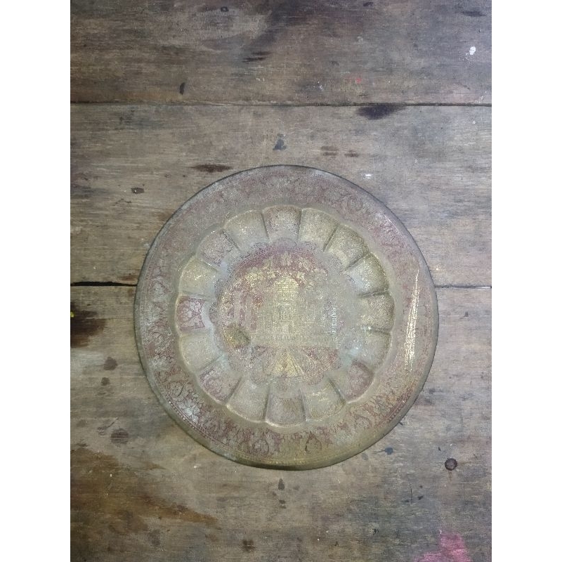 Hiasan dinding kuningan antik jadul lawasan