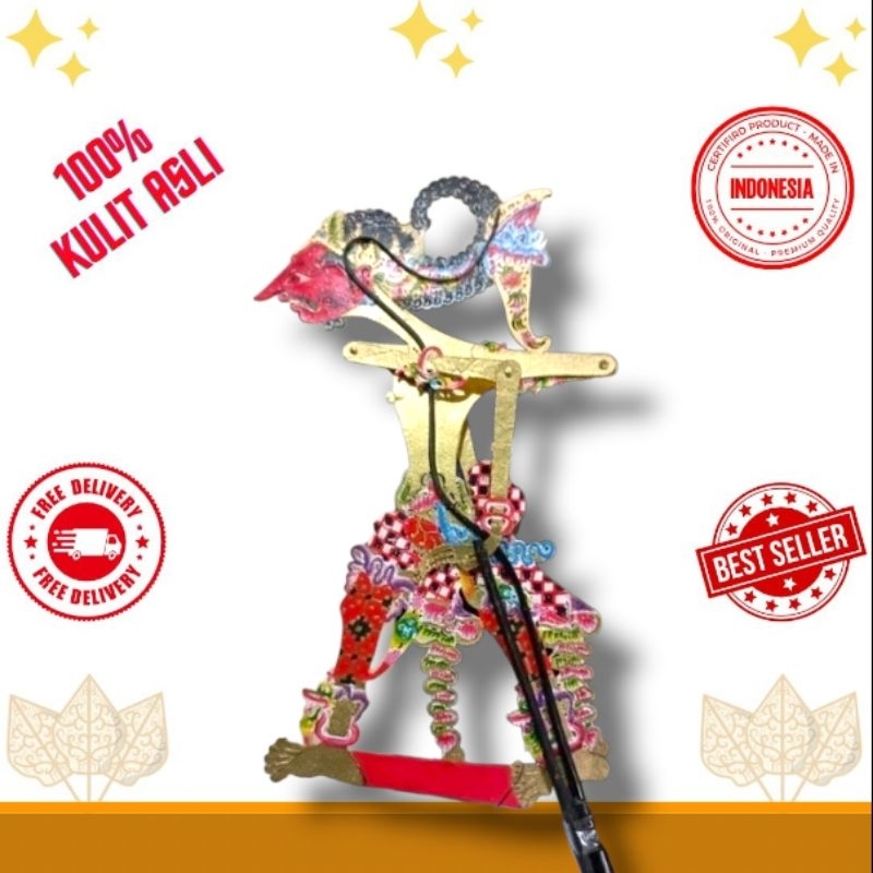 Wayang Kulit Sapi ASLI Setyaki/Sencaki Gapit Bambu