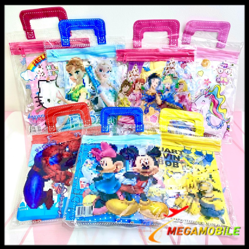 

MM Alat Tulis Set 6IN1 Stationery Set Lucu Karakter Kartun Perlengkapan Sekolah Anak-Anak TK Souvenir Ulang Tahun Anak Alat Tulis Birthday Souvenir Hampers 6 IN 1