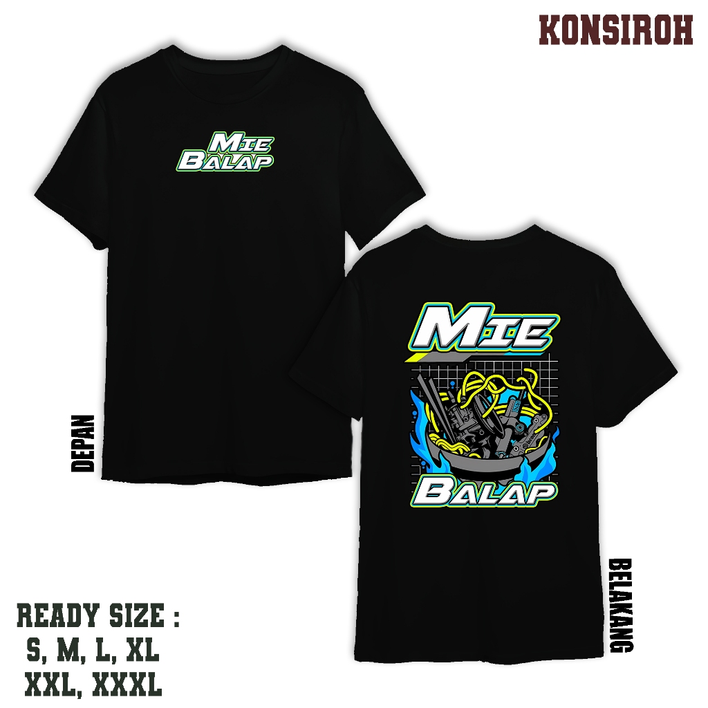 KAOS DEWASA - KAOS DISTRO DEWASA MIE BALAP -  BAJU DEWASA RACING - KAOS PREMIUM DEWASA - BAJU UNTUK 