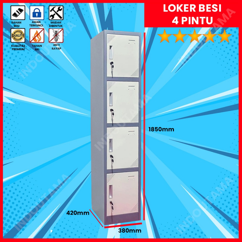 Loker Besi 4 Pintu - IMPORTA