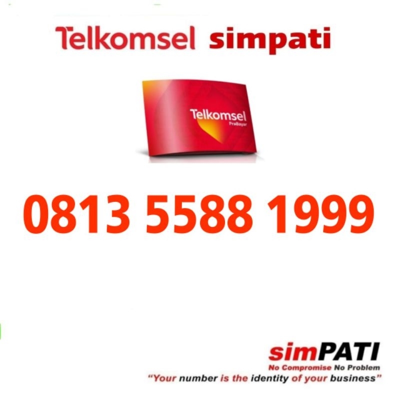 Kartu perdana nomor cantik simpati Telkomsel murah Nomor Simpati 1999
