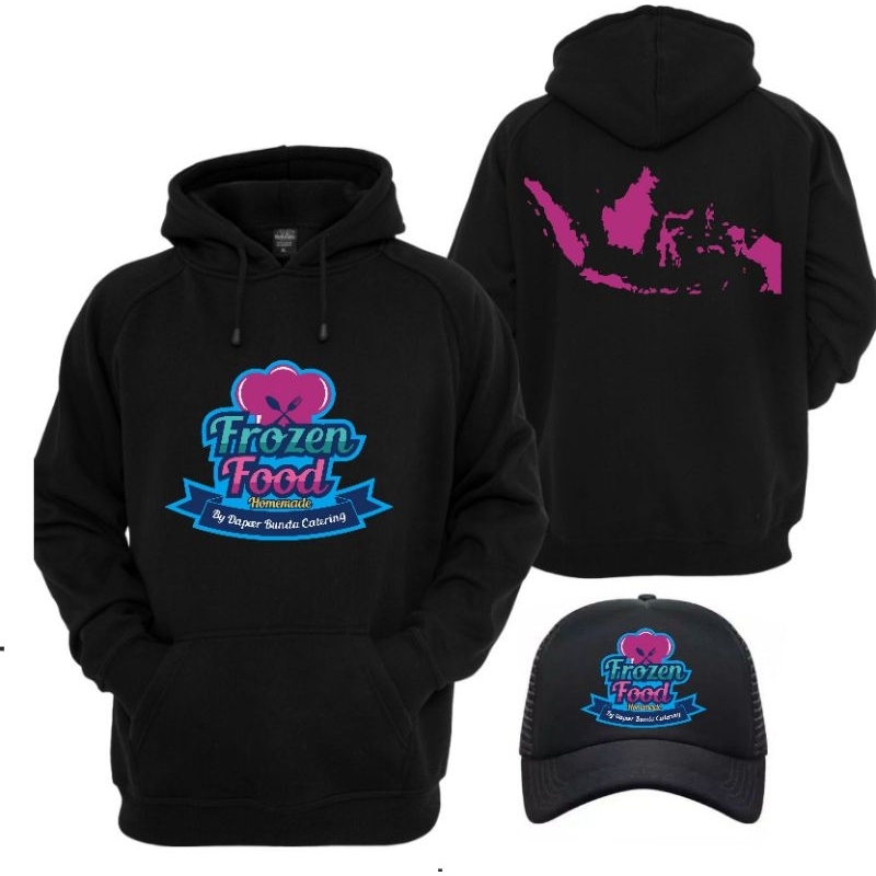 SWEATER FROZEN FOOD GRATIS TOPI HOODIE FROZEN FOOD