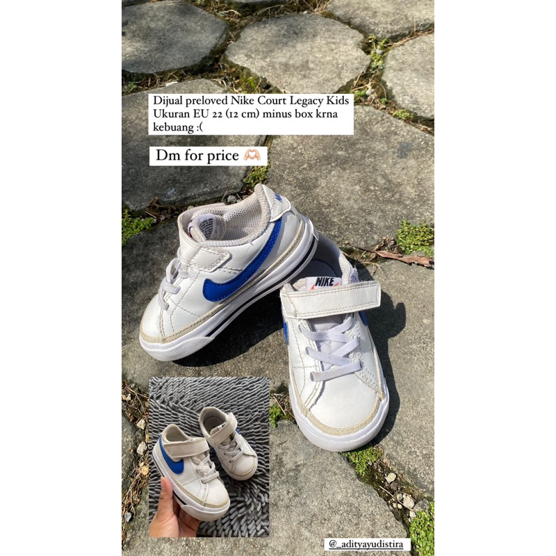 PRELOVED NIKE COURT LEGACY ORIGINAL - PUTIH