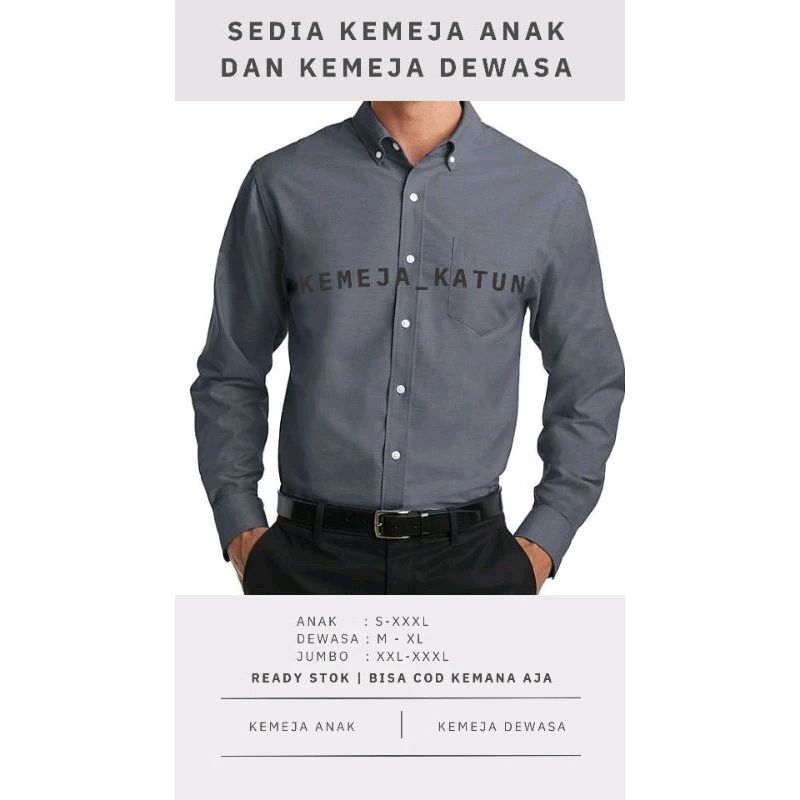 kemeja abu abu pria kemeja polos abu tua kemeja dewasa kemeja polos jumbo dewasa kemeja katun abu tu