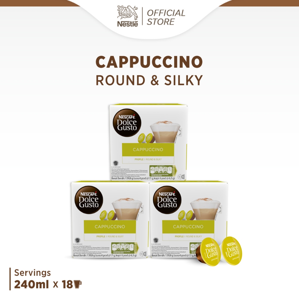 

NESCAF Dolce Gusto Cappuccino 3 box (36 kapsul = 18 gelas)
