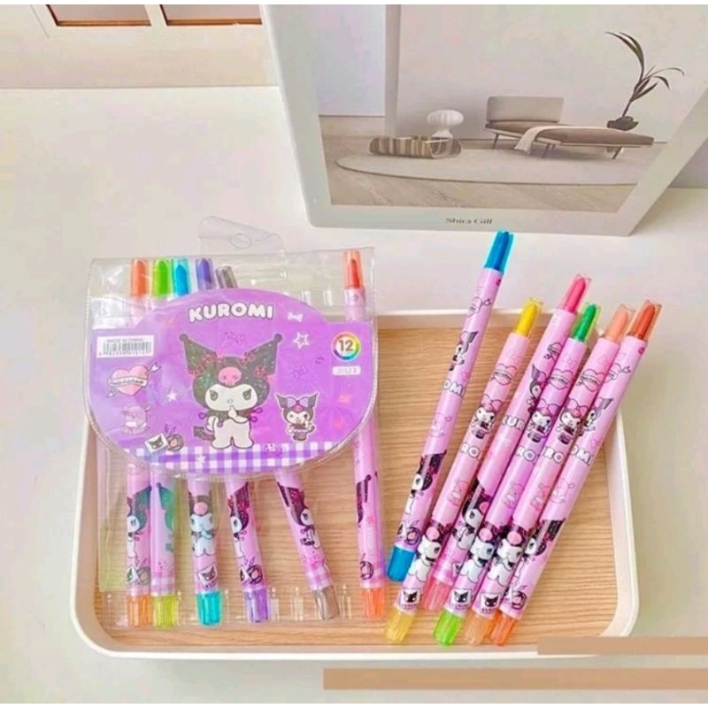 

Crayon Putar Panjang Pendek 12 Warna | Rolling Crayon Oil Pastel | Crayon Stick 12warna Anak Mewarnai Menggambar