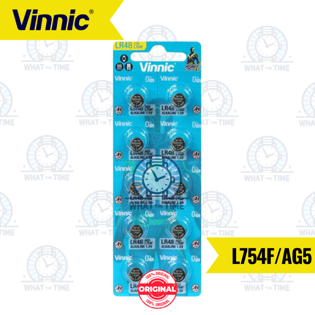 WTT Baterai Vinnic L754F Original AG5 LR 48 LR 754 Batu Batre Alat Bantu Dengar Kancing Battery Koin