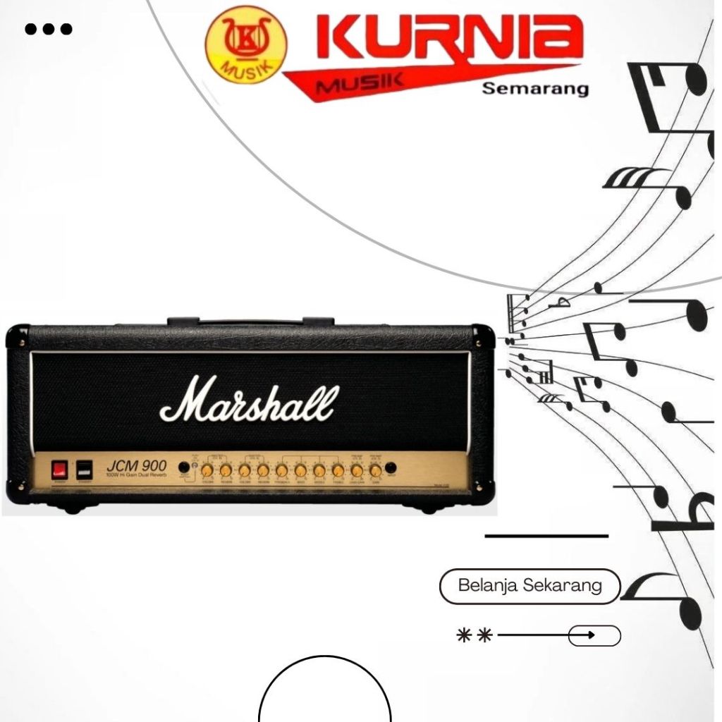 Marshall JCM900 4100 (Ampli Tabung Gitar, Head Amp Tube 100W, Valve)