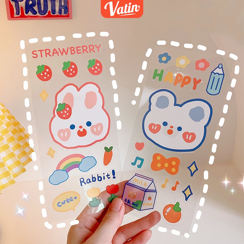 

Stiker Motif Kartun Korea Lucu Anti Air /Dekorasi Handbook Scrapbook DIY/Stiker kartun tahan air PET-Vatin_Shop