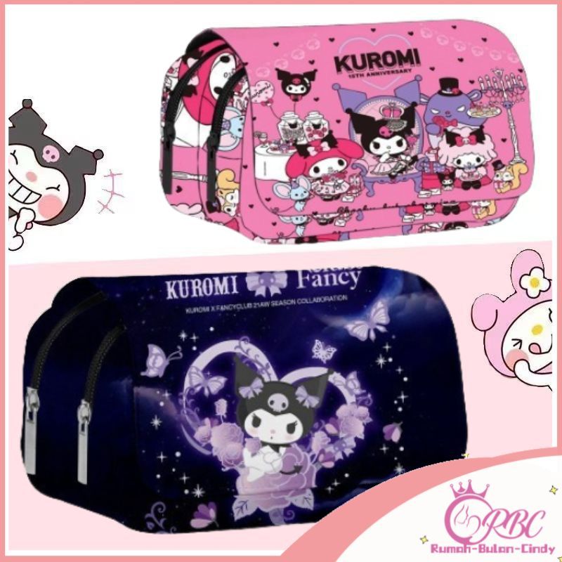 

【Penjual Lokal】Kuromi Pembukaan Ritsleting Ganda Tempat Pensil Besar Kapasitas Tas Pensil Portabel Korea Untuk Perlengkapan Alat Tulis Sekolah Siswa