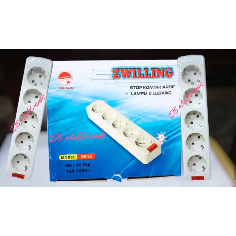 stop kontak zwilling + Lampu  asli Kuningan/SNI