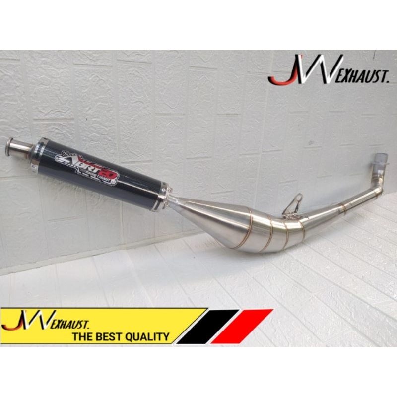 knalpot racing fizR F1Zr  samping superpro abrt20 type full stenlis carbon